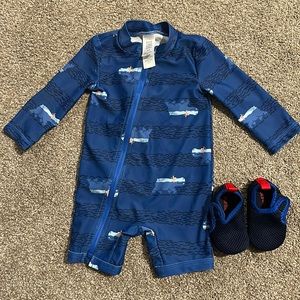 Baby Swimsuit and Swim Shoes